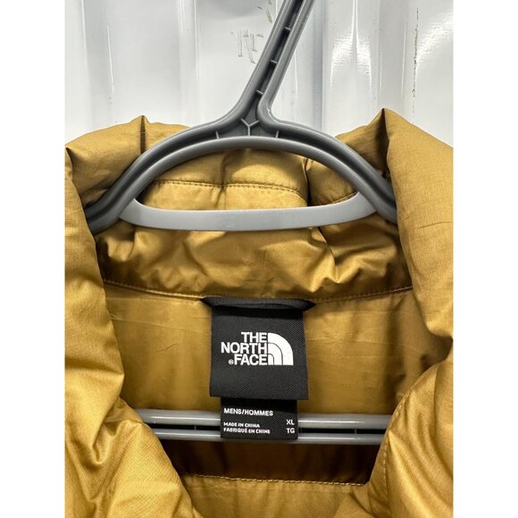 Retro North Face 550 Puffer Jacket - Mustard Yellow Insulated Coat Size XL - Picture 4 of 7